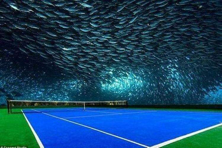 Первый в мире теннисный корт под водой